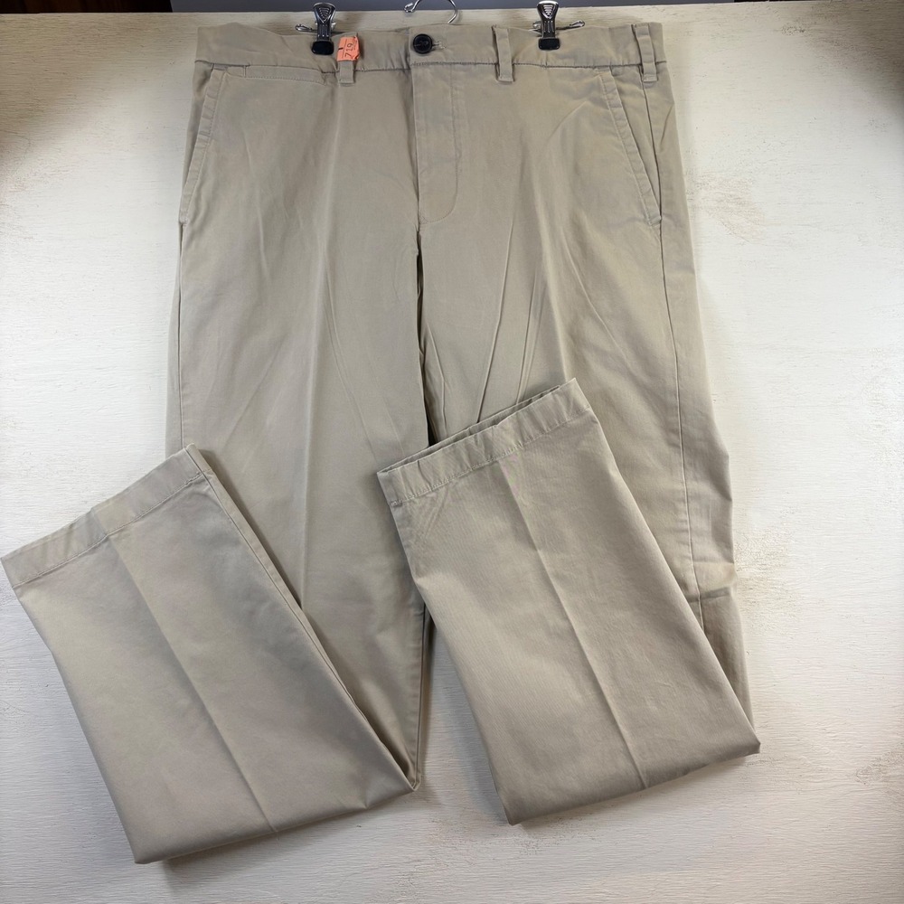 Tommy Hilfiger Mens 38x35 Classic Fit Chino Pants Tan Casual Office Stretch